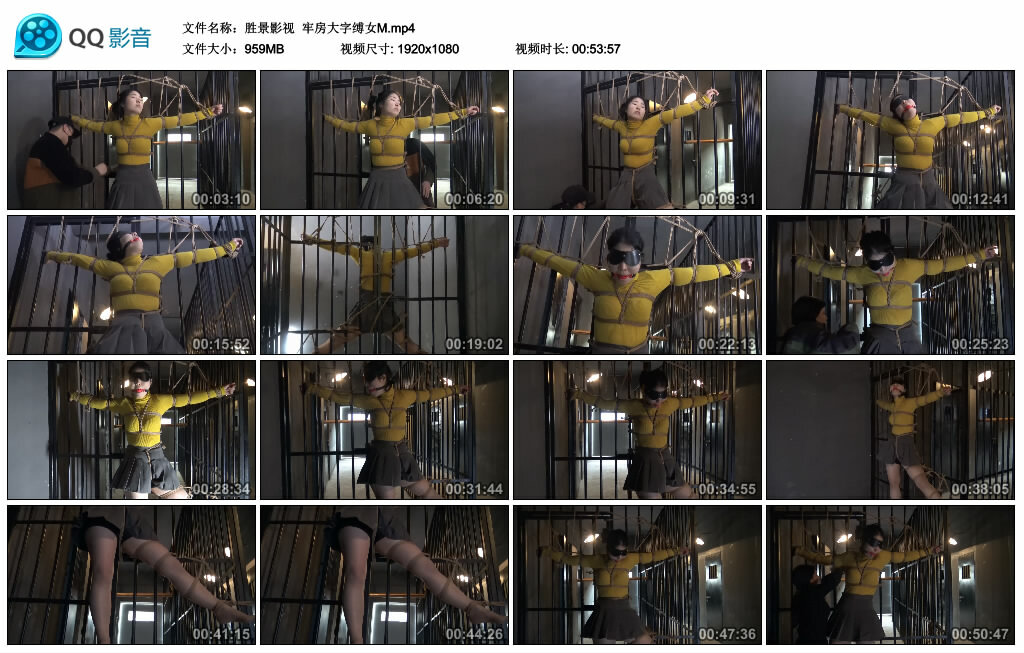 【胜景影视】牢房大字缚女M-绳艺套路资源网