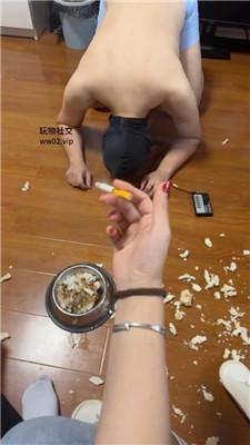 【HB00后情侣】白袜脚踩虐/狗盆脚踩喂食 JS241112-15-绳艺套路资源网