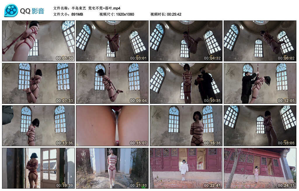 【半岛束艺】荒宅不荒~落叶-绳艺套路资源网