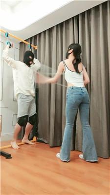 【暴主】牛仔裤女神-吊绑刑架暴揍 bf50514-绳艺套路资源网